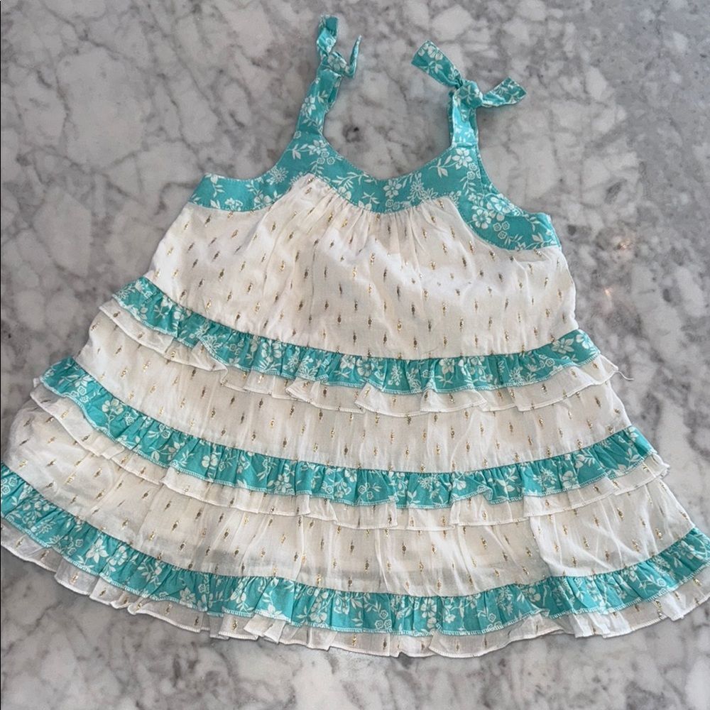 PEEK FLORAL RUFFLE DRESS 2Y